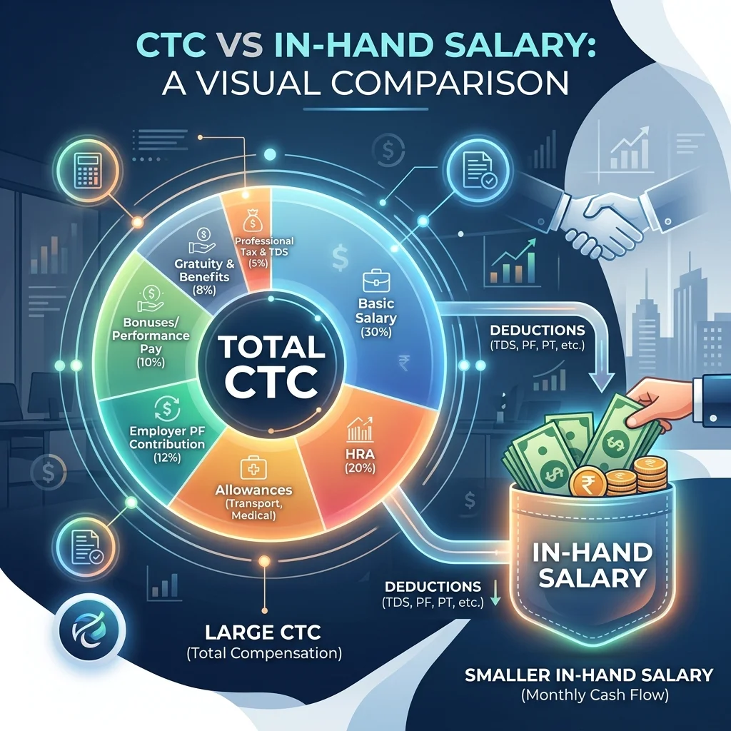 Why Is Your In-Hand Salary Less Than Your CTC? Complete Salary Breakdown Explained